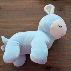Blue Plush Sleeping Lamb Stuffed Animal